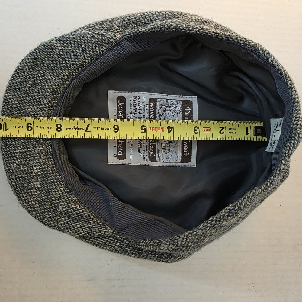 JONATHAN RICHARD Donagel Tweed Woven Cap Large. Vintage - Picture 10 of 12